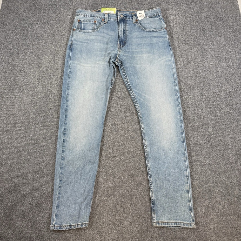 New Levi's Jeans Mens 32x30 Blue 512 Slim Taper Stretch Light Wash Performance